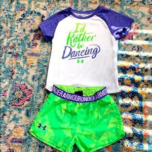 Under Armour top & shorts